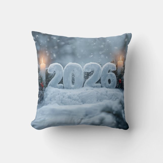 Cojín Decorativo happy new year 2026 winter (Anverso)