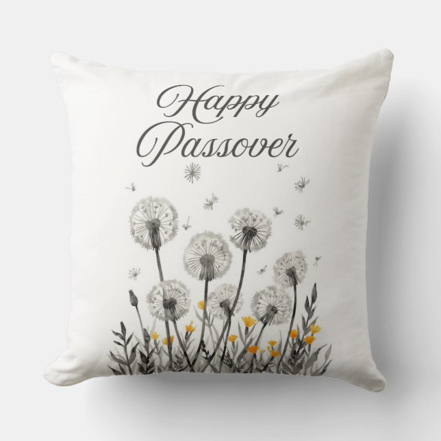 Cojín Decorativo "Happy Passover' Throw Pillow (Anverso)