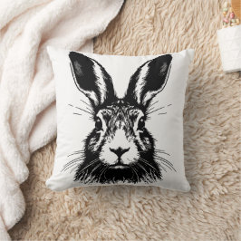 Cojín Decorativo Hare Staring Line Art