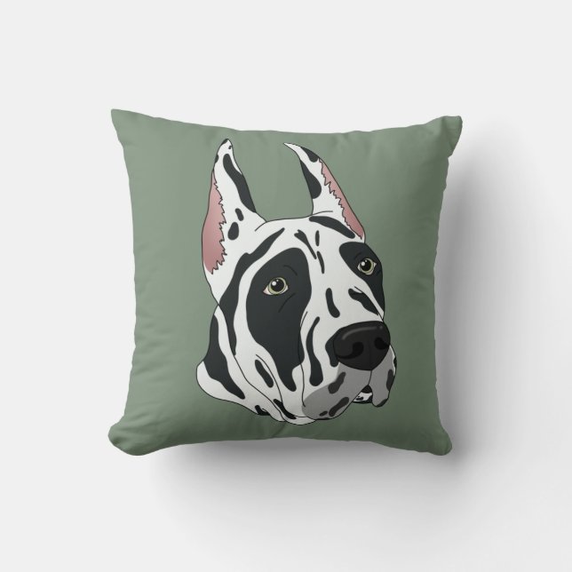Cojín Decorativo Harlequin Great Dane (Anverso)