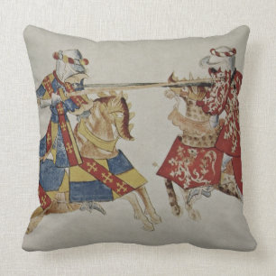 Cojín Decorativo Harley 4205 f.366 caballeros Jousting, c.1445