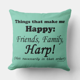 Cojín Decorativo Harp me hace feliz