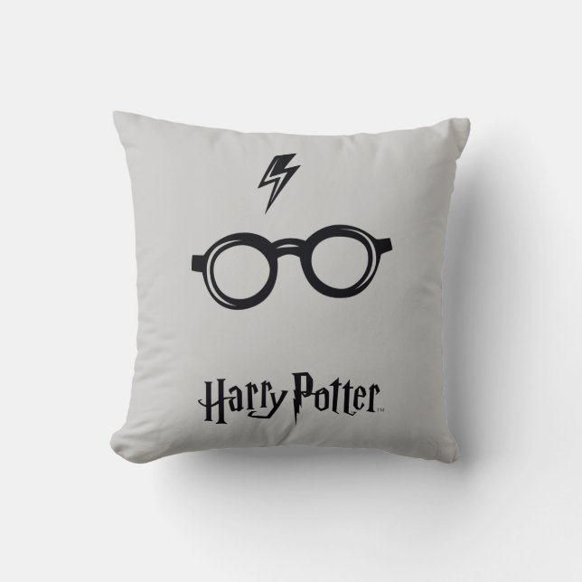 Cojín Decorativo Harry Potter | Cicatriz de Rayo y Gafas (Anverso)