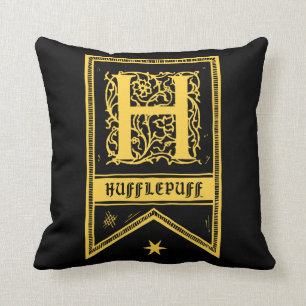 Cojín Decorativo Harry Potter   Estandarte Monograma de Hufflepuff