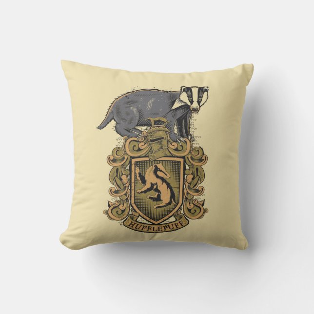 Cojín Decorativo Harry Potter | Hufflepuff Crest with Badger (Anverso)
