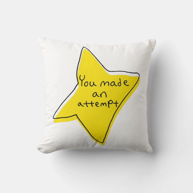 Cojín Decorativo Has Intentado. Estrella Amarilla (Anverso)