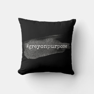 Cojín Decorativo Hashtag Gris a Propósito con Pincelada de Brillo P