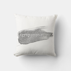 Cojín Decorativo Hashtag Gris a Propósito Pincelada de Brillo Plate