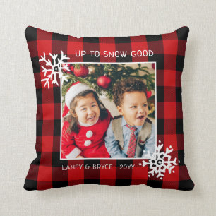 Cojín Decorativo Hasta nieve buena Rojo Vacaciones fotográfica