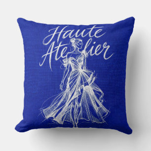 Cojín Decorativo "Haute Atelier" Azul Real Cobalto Moda