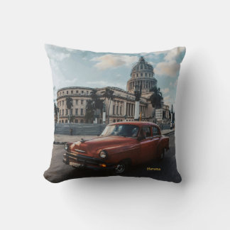 Cojín Decorativo Havana Cuba Coche Clásico Antiguo