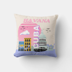 Cojín Decorativo Havana Cuba Travel Art