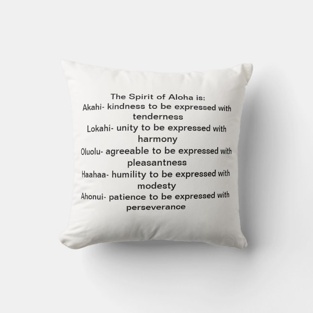 Cojín Decorativo Hawai Aloha (Anverso)