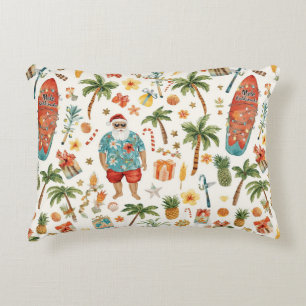 Cojín Decorativo Hawái con tema de Navidad con Papá Noel