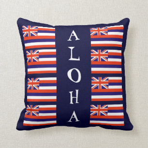 Cojín decorativo hawaiano de la bandera del estad