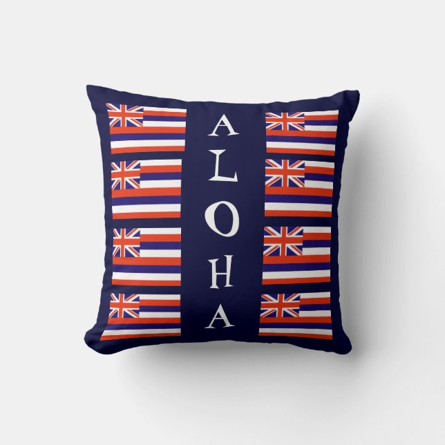 Cojín decorativo hawaiano de la bandera del estado (Anverso)