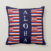 Cojín decorativo hawaiano de la bandera del estado