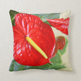 Cojín decorativo hawaiano del Anthurium del estilo