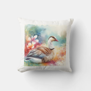 Cojín Decorativo Hawaiian Goose Vibrance AREF902 - Watercolor