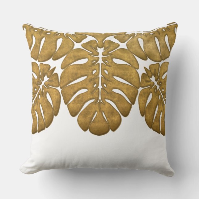 Cojín decorativo HAWAIIAN QUILT PILLOW-monstera (Anverso)
