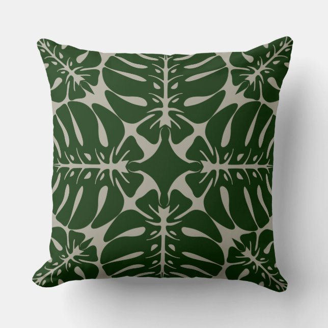 Cojín decorativo HAWAIIAN QUILT PILLOW-monstera (Anverso)