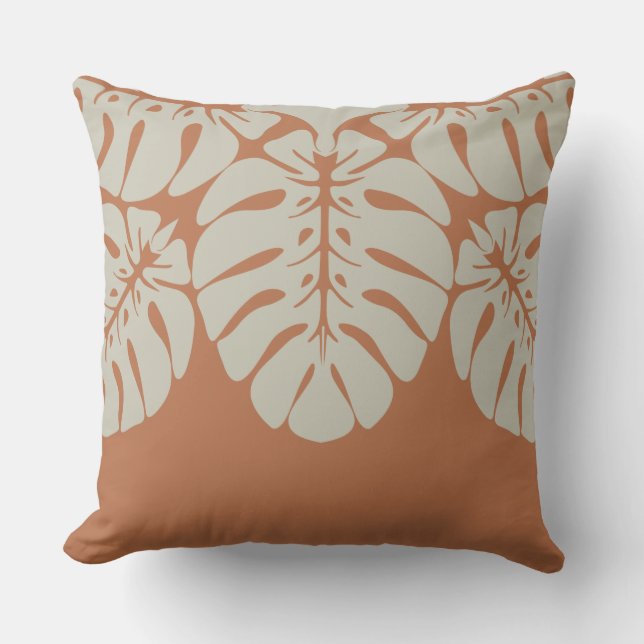 Cojín decorativo HAWAIIAN QUILT PILLOW-monstera (Anverso)