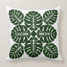 Cojín decorativo HAWAIIAN QUILT PILLOW-monstera