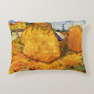 Cojín Decorativo Haystacks en Provenza por Vincent van Gogh