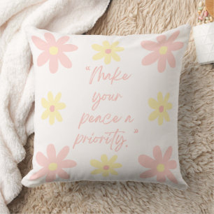 Cojín Decorativo Haz de tu Paz una Prioridad – Inspiración para el