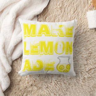 Cojín Decorativo Hazte un cítrico de limón amarillo limón amarillo