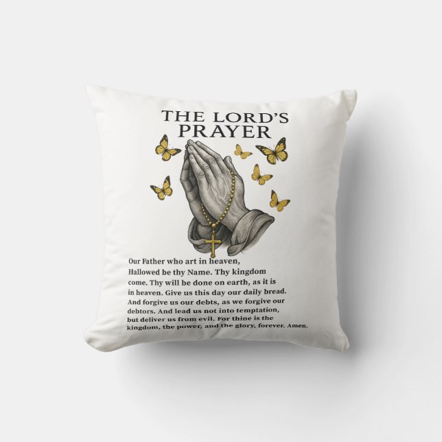 Cojín Decorativo he Lord's Prayer  (Anverso)