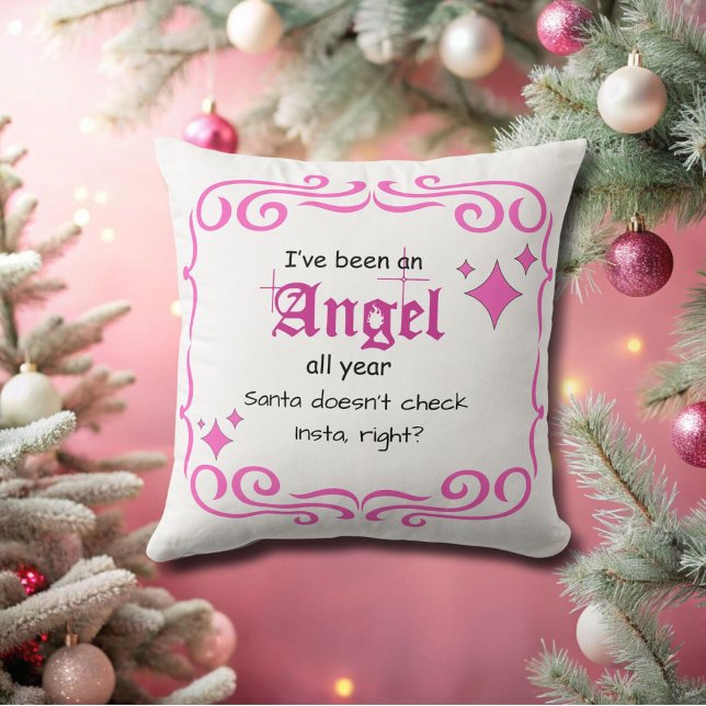 Cojín Decorativo He sido un ángel, Navidades Cartas Rosadas (Subido por el creador)