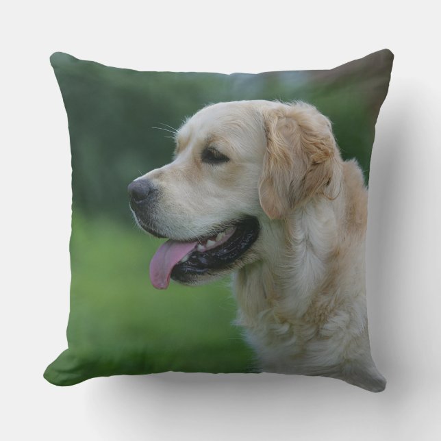 Cojín Decorativo Headshot 2 2 del golden retriever (Anverso)
