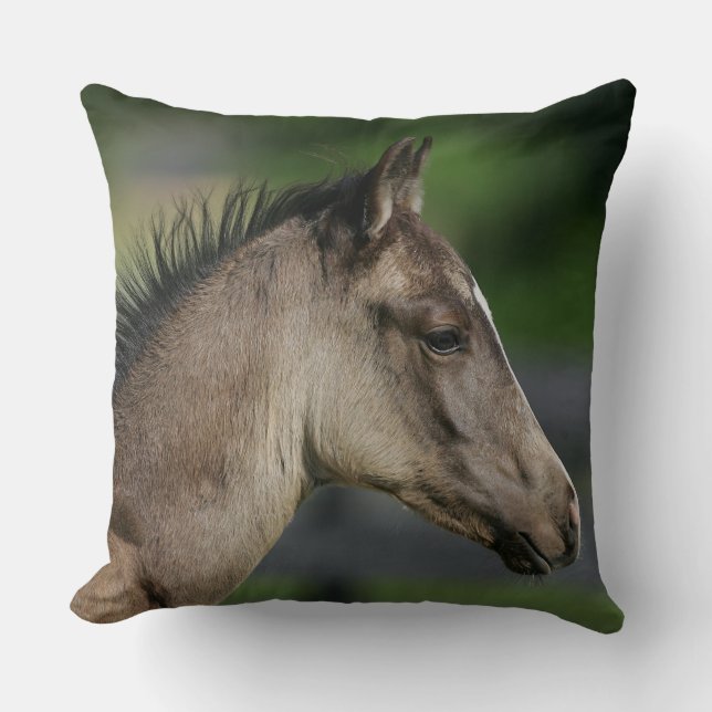 Cojín Decorativo Headshot cuarto del potro del caballo (Anverso)