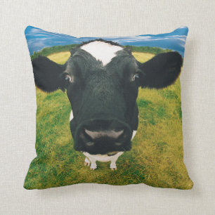 Cojín Decorativo Headshot de la vaca frisia