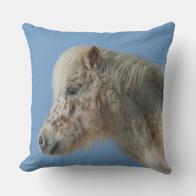 Cojín Decorativo Headshot miniatura del caballo (Anverso)