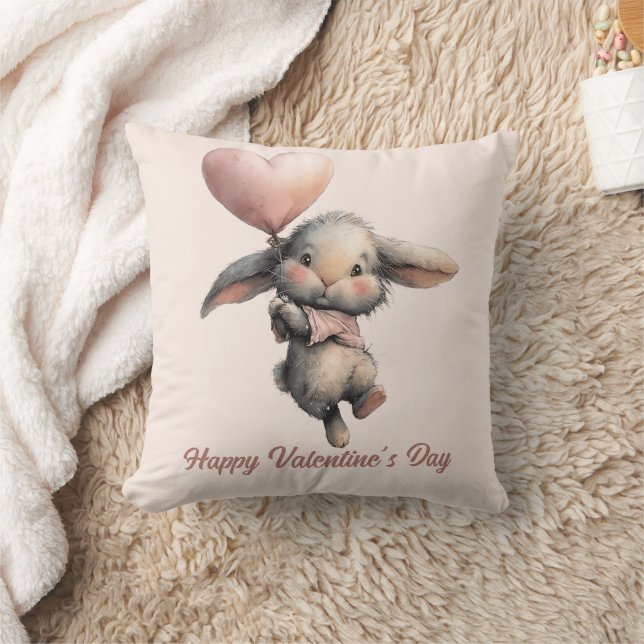 Cojín Decorativo Heart Balloon Bunny for Valentines (Manta)