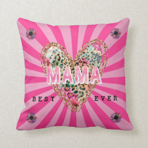 Cojín Decorativo Heart Floral Mom Personalizar Cotton