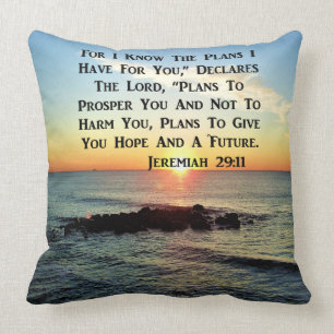 COJÍN DECORATIVO HEAVENLY SUNRISE JEREMIAH 20:11 VERSE