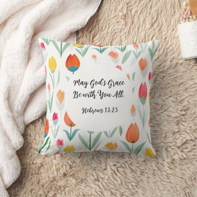 Cojín Decorativo Hebrews 13:25 Throw Pillow (Manta)