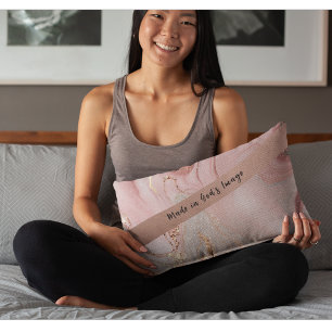 Cojín Decorativo "Hecho en la imagen de Dios" Texto Personalizado d