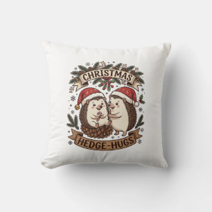 Cojín Decorativo Hedge de Navidad Abraza Erizo Gorros de Santa Copo