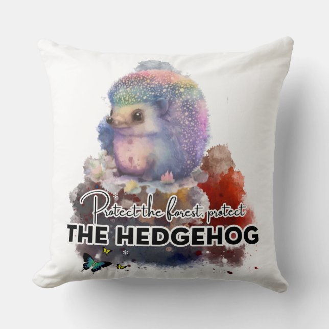 Cojín Decorativo Hedgehog de Forest Guardian (Anverso)