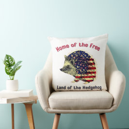 Cojín Decorativo Hedgehog Flag America
