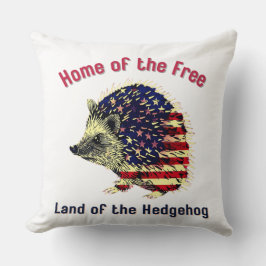 Cojín Decorativo Hedgehog Flag America