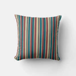 Cojín Decorativo Heffalumnio Rojo Azul Beige Tumbonas Stripes Pillo