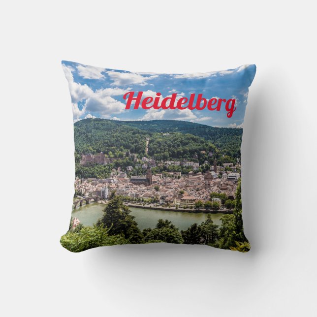 Cojín Decorativo Heidelberg Neckar Panorama Alemania (Anverso)
