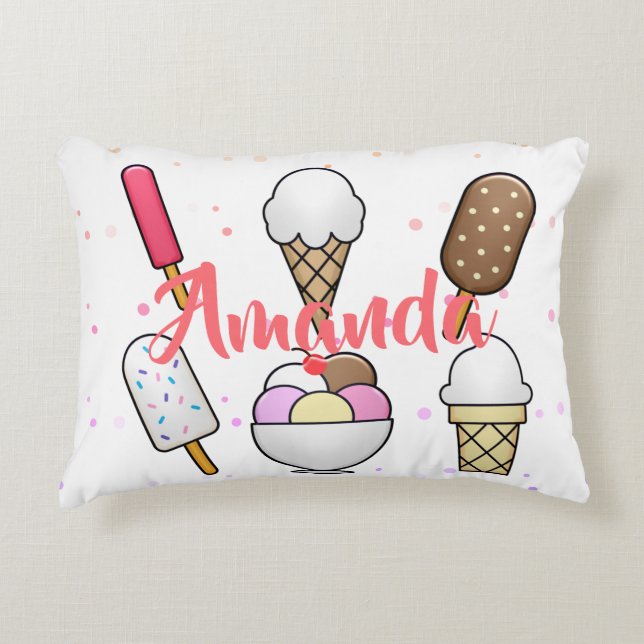 Cojín Decorativo Heladería Sueño (Anverso)