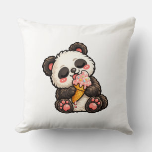 Cojín Decorativo Helado de Panda Adorable