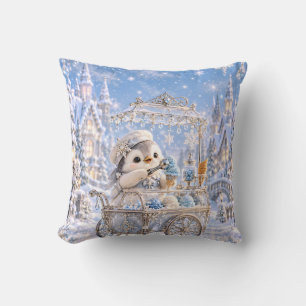 Cojín Decorativo Helado de Pingüino de Plata Palacio de Invierno